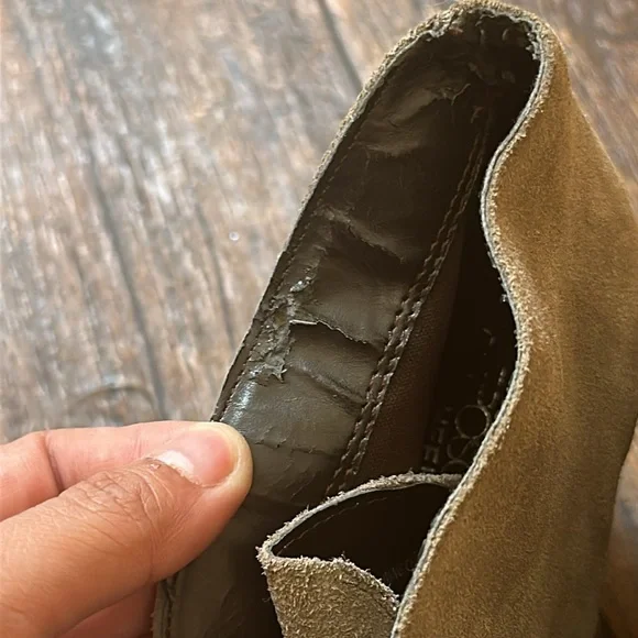 Aerosoles Taupe Boots With Heels 8 - Picture 6 of 7